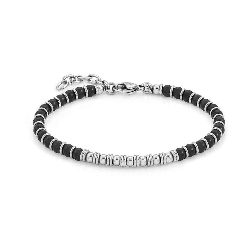 

Runda Fashion Stone Bead Bracelet for Men Stainless Steel Women Bracelets Jewelry