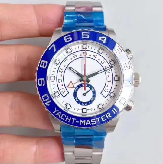 Роскошные часы мужские AAA 44 мм автоматические синие керамические Безель из