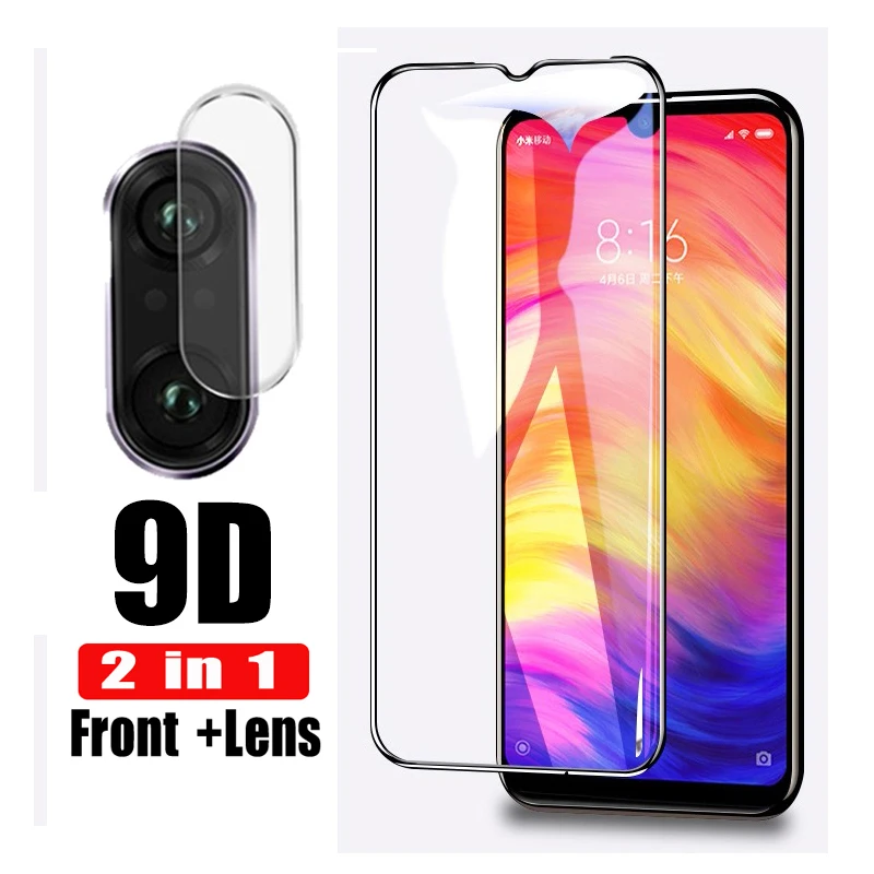 2 в 1 9D Защитная пленка для камеры стекло Xiaomi mi 9T Red K20 Pro Note 7 6 5 7A 6A Plus 9 SE 8 Lite экрана |