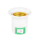 1 шт. Бесплатная доставка E27 адаптер для штепсельной вилки европейского стандарта с выключателем управления включением и выключением E27 Цоколь лампы Базовый патрон лампы винтовой ночной Светильник