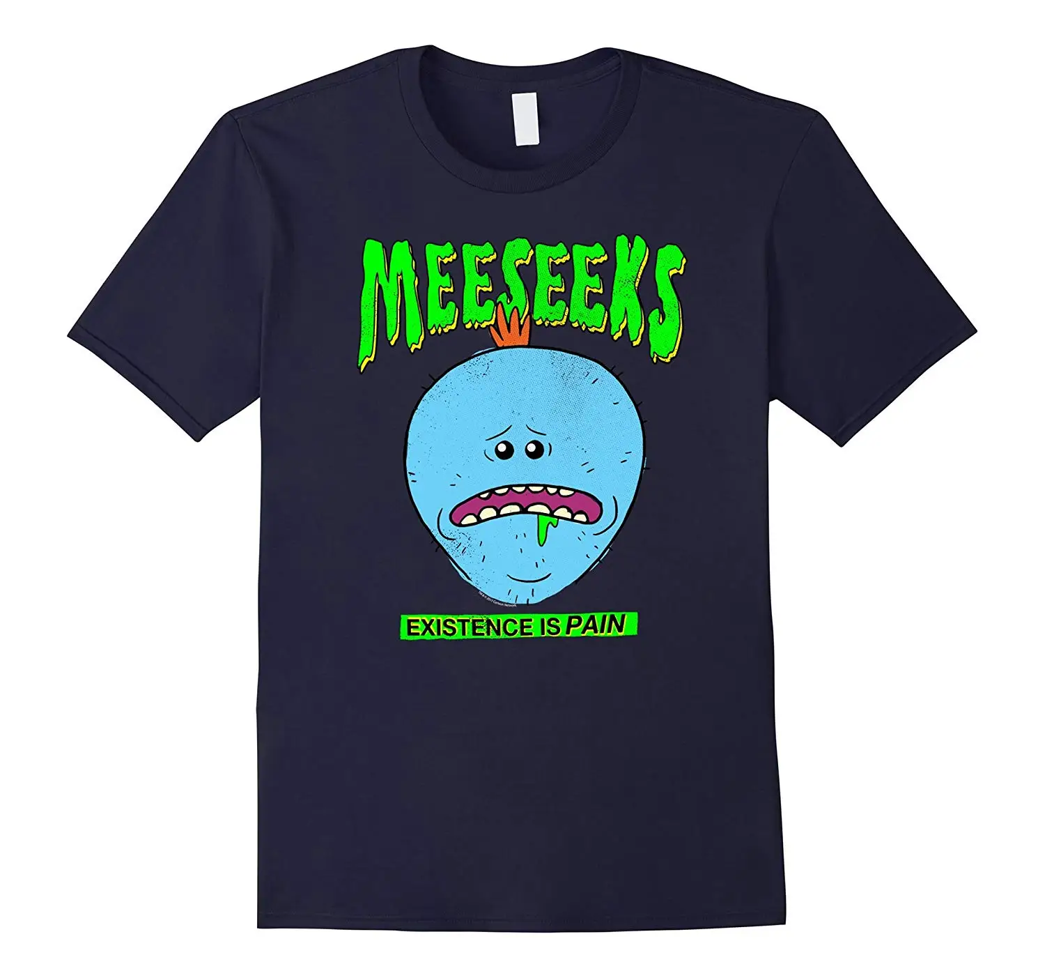2019 модная мужская футболка Рик Морти meeseeks exption is pain | Мужская одежда