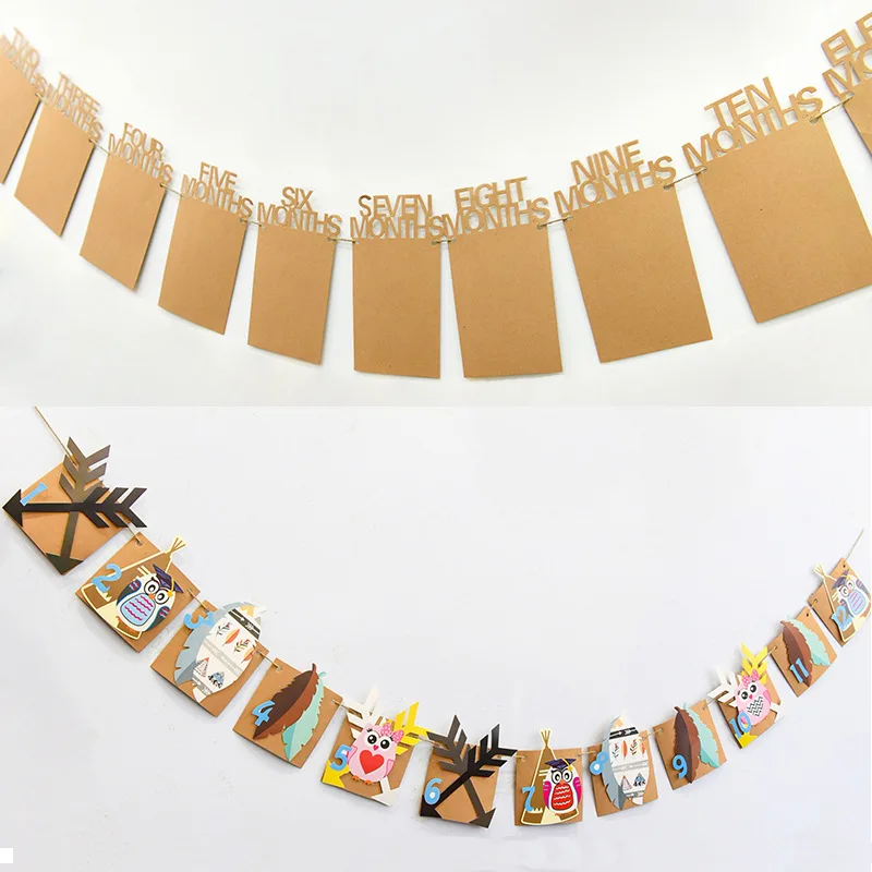 1 шт. принадлежности для празднования дня рождения ребенка год 12 месяцев