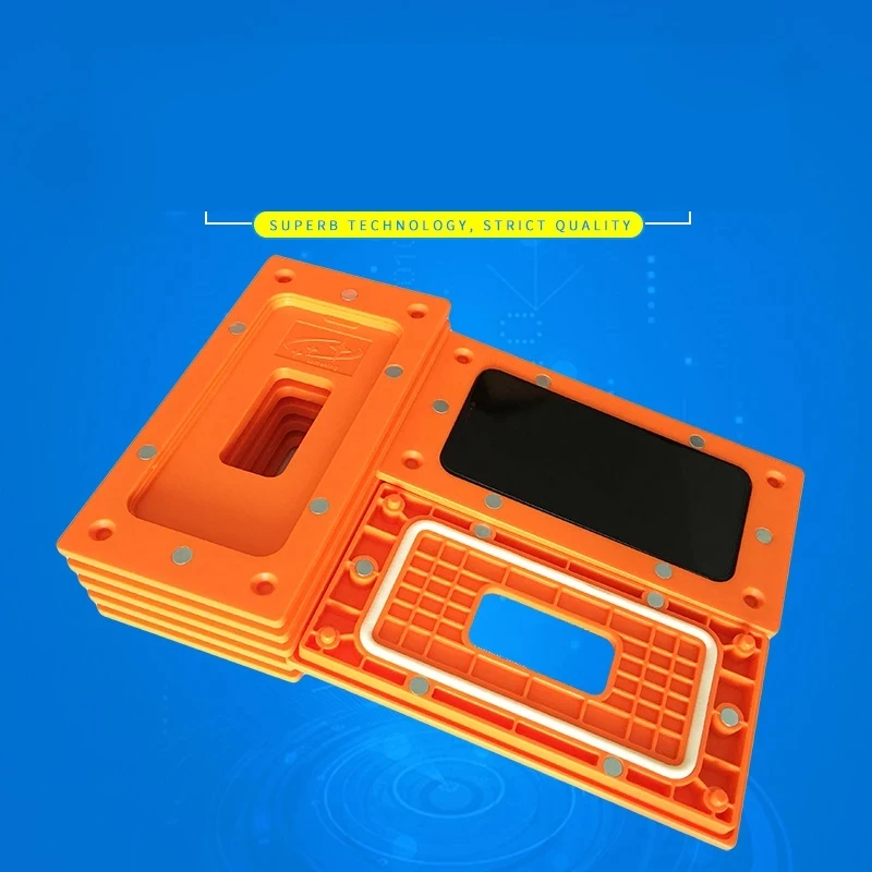 sameking magnetic position frame holding mold for iphone 11pro max x xs xsmax lcd screen bezel laminating phone repair fixture free global shipping