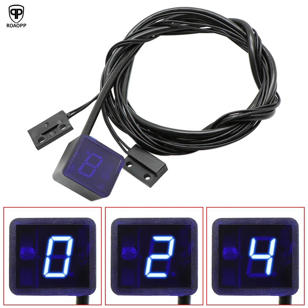 

ROAOPP 6 Speed Universal Motorcycle Motorbike Digital Gear Indicator LED Display Shift Lever Magnet For Honda Yamaha Suzuki