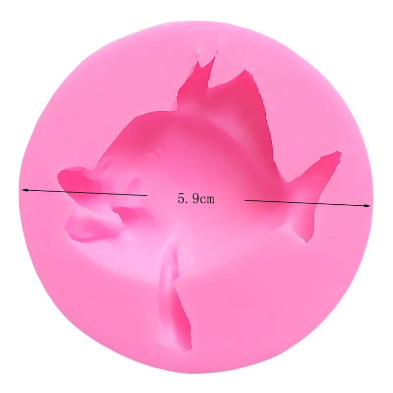 Форма пищевого класса для рыбьего торта силиконовая форма помадки желе пудинга