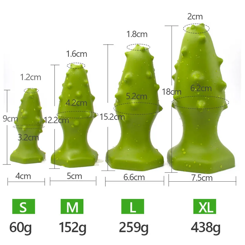 Супер огромная зеленая Анальная пробка с ножом мягкий анальный фаллоимитатор