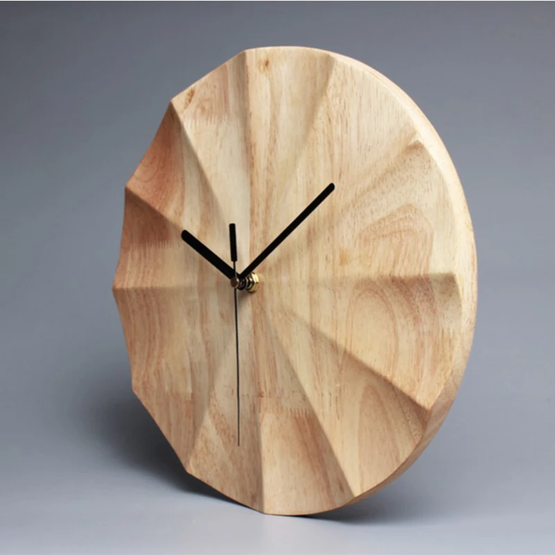 

Simple Wood Wall Clock Living Room Decorative Wall Clock for Bedroom Modern Design Horloge Murale Nordic Art Watch AA50WC