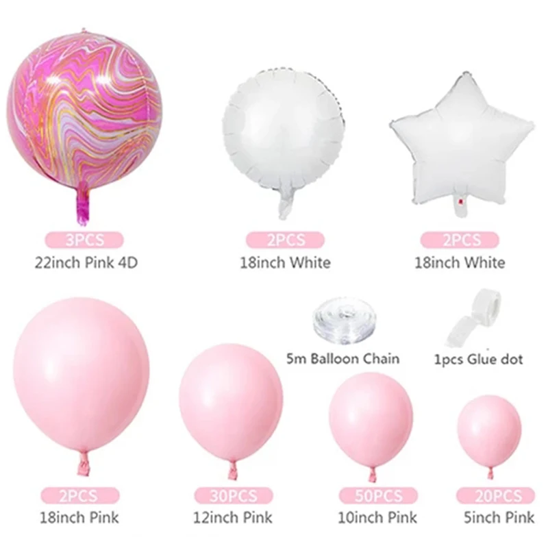

Pink Balloon Chain Combination Birthday Party Wedding Room Decoration Set Balloon Decoration Party Supplies