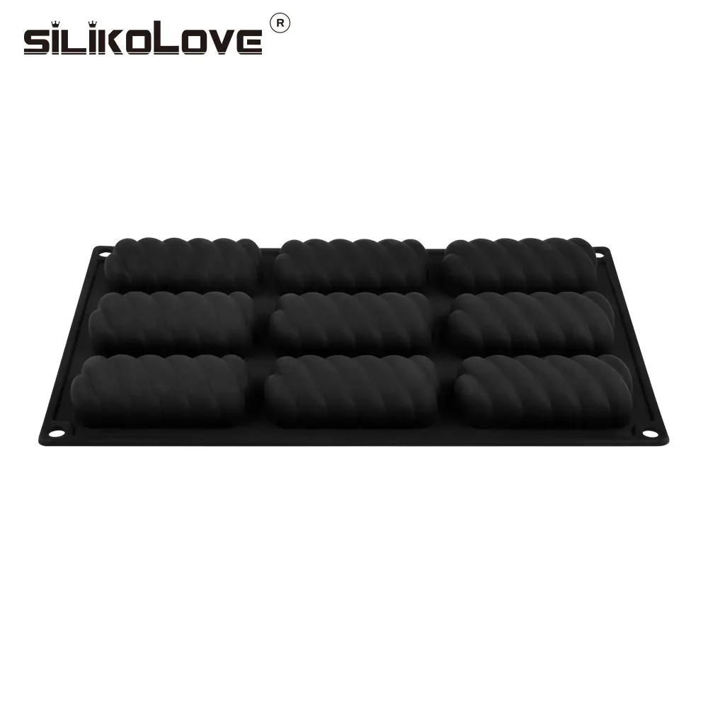 SILIKOLOVE спиральная форма силиконовая форма для торта 9 Полость для выпечки инструменты для украшения желе мусс формы для десерта