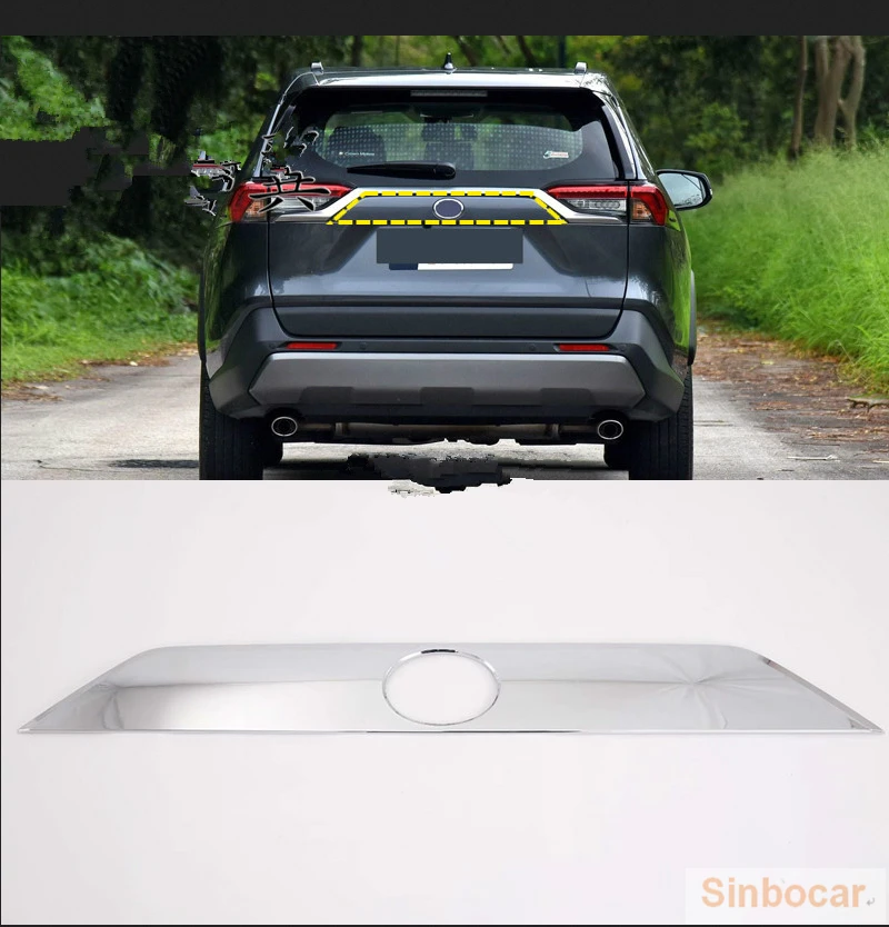 Хромированная накладка на крышку багажника из АБС пластика для Toyota RAV4 2019 2020 5th