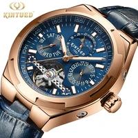 kinyued multifunctional hollow flywheel star calendar mens watch business luminous mechanical watch relogio masculino j065