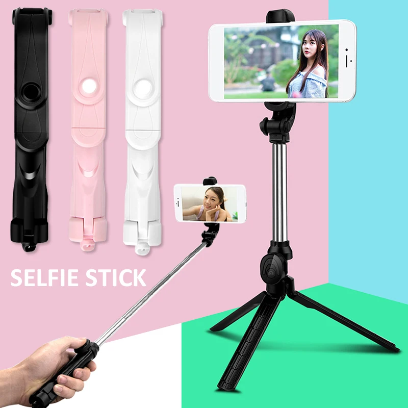

3pc/set Phone Selfie Tripod 10m Remote Control Stick Tripod 360 Telescopic Handheld Holder Portable Ground phone Stands