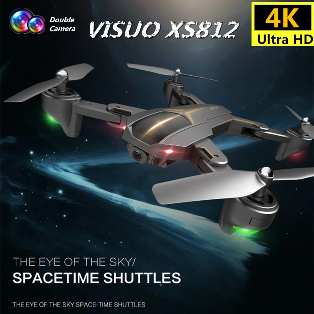 Дрон VISUO XS812 с GPS 4K камерой FPV RC вертолет удержание высоты Квадрокоптер Follow Me VS SJRC Z5