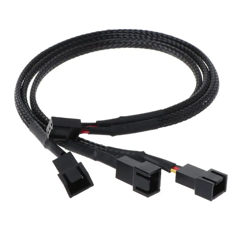 

12V 30CM 3Pin Fan PWM 1 to 3 Way Power Supply Extension Cable Y Splitter Port Multiplier PC Computer Cooling 22AWG Wire