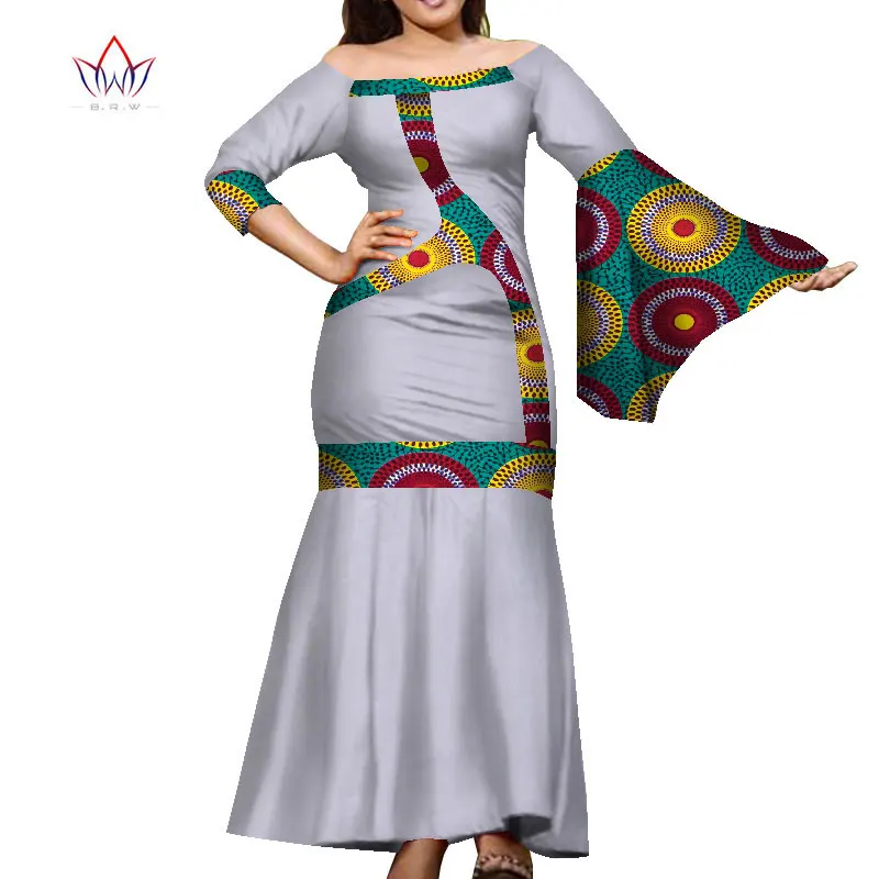 Dashiki African Dresses for Women Colorful Daily Wedding African Dresses for Women African Women Party Ankle-Length Dress WY7959