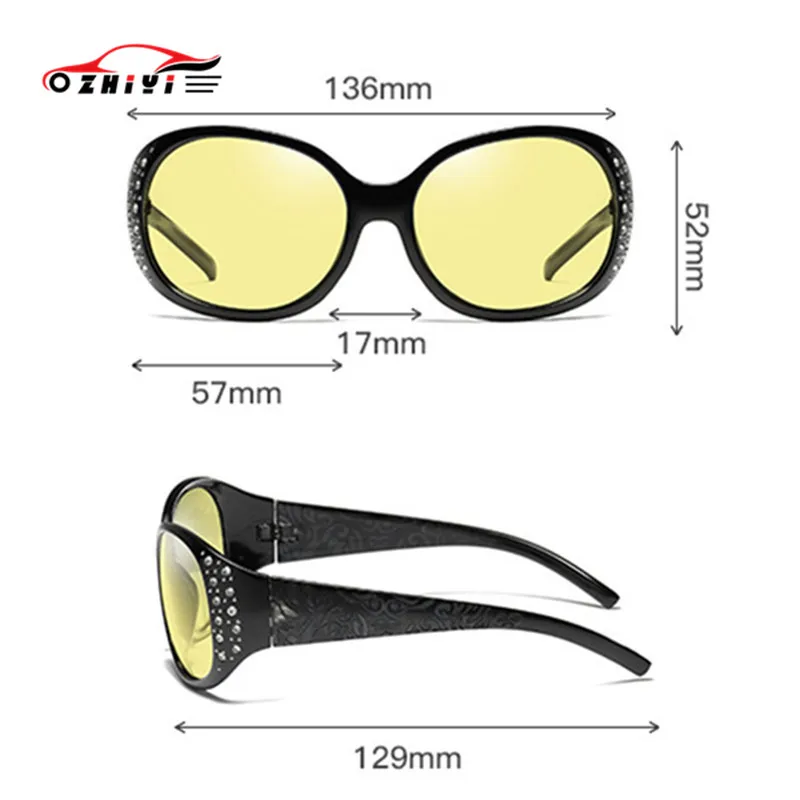 Брендовые поляризованные очки ночного видения ZHIYI HD с защитой от фар для вождения