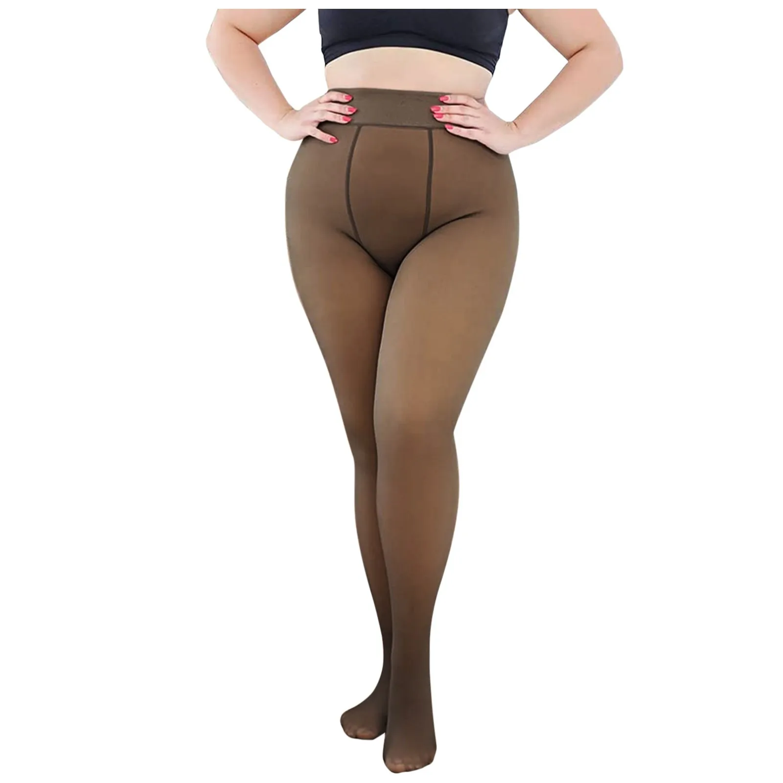 

Thin Size Bottoming Large Stockings 220G Stockings Through Fake Pantyhose Women's Meat Tights