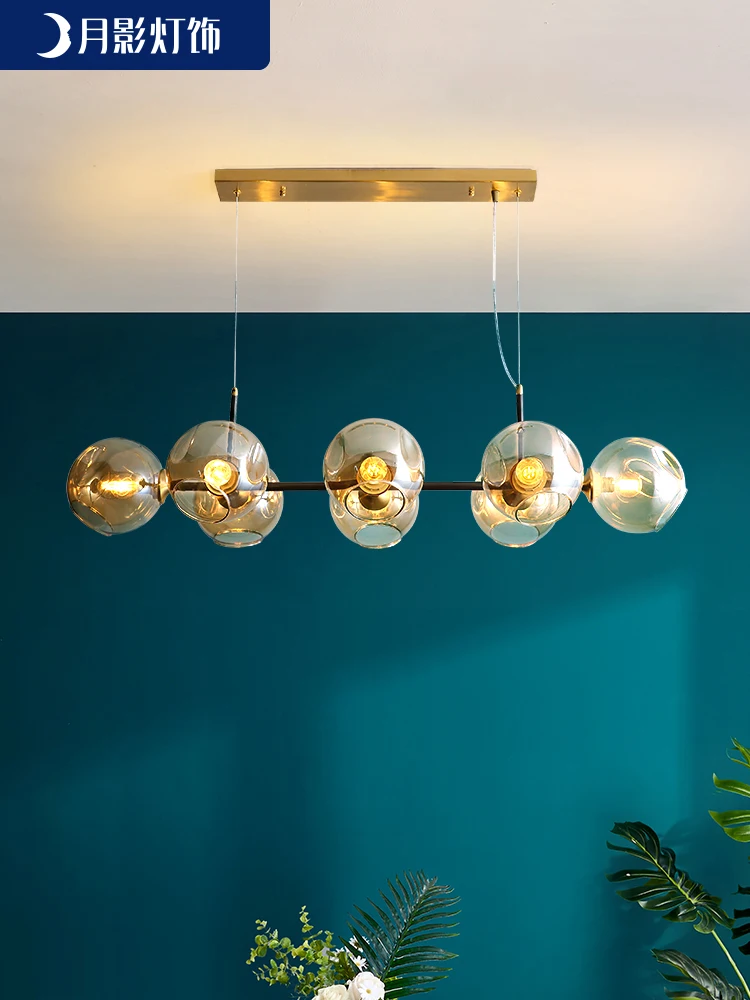 

Magic bean chandelier copper dining room chandelier living room lamp home modern minimalist bedroom lamp Nordic lamp