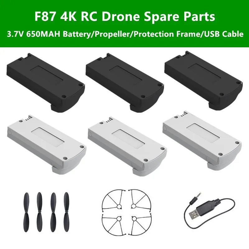 F87 4K RC Дрон запасные части 3 7 V 650MAH батарея/пропеллер/защитная рамка/USB кабель для HD