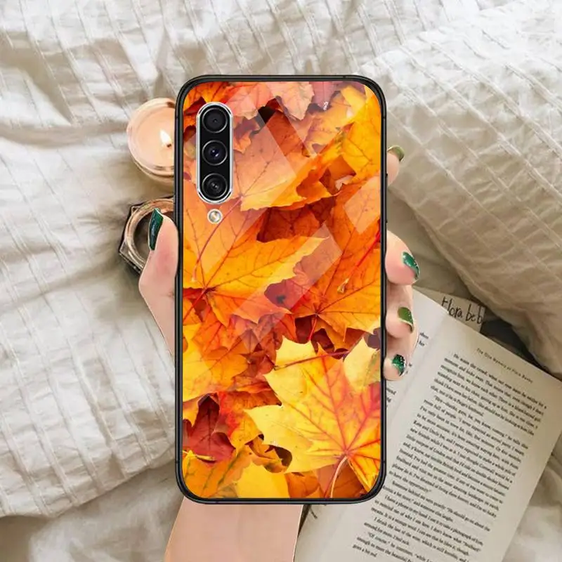 

Autumn leaves fall fox pumpkin Phone Case Tempered glass For Samsung S6 S7 edge S8 S9 S10 e plus note8 9 10 pro