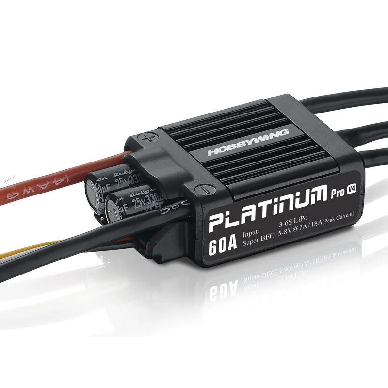 HobbyWing Platinum PRO V4 60A ESC(3 S-6 S) для 450-480 класса Heli(Пропеллер: 325-360 мм
