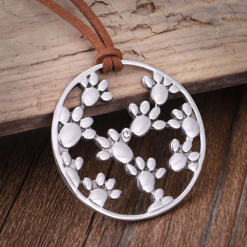 Новинка ювелирные изделия YIZIZAI ожерелье в виде лапы полых собак кошек медведей