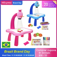 children led projector art drawing table toys kids painting board desk arts crafts educational learning paint tools toy for girl