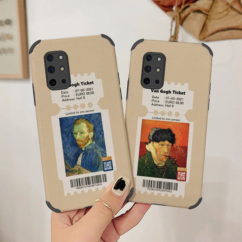 

Art Notes Phone Case For Oneplus 9 9pro 8t 8 8pro Four Corners Stick Leather Cover
