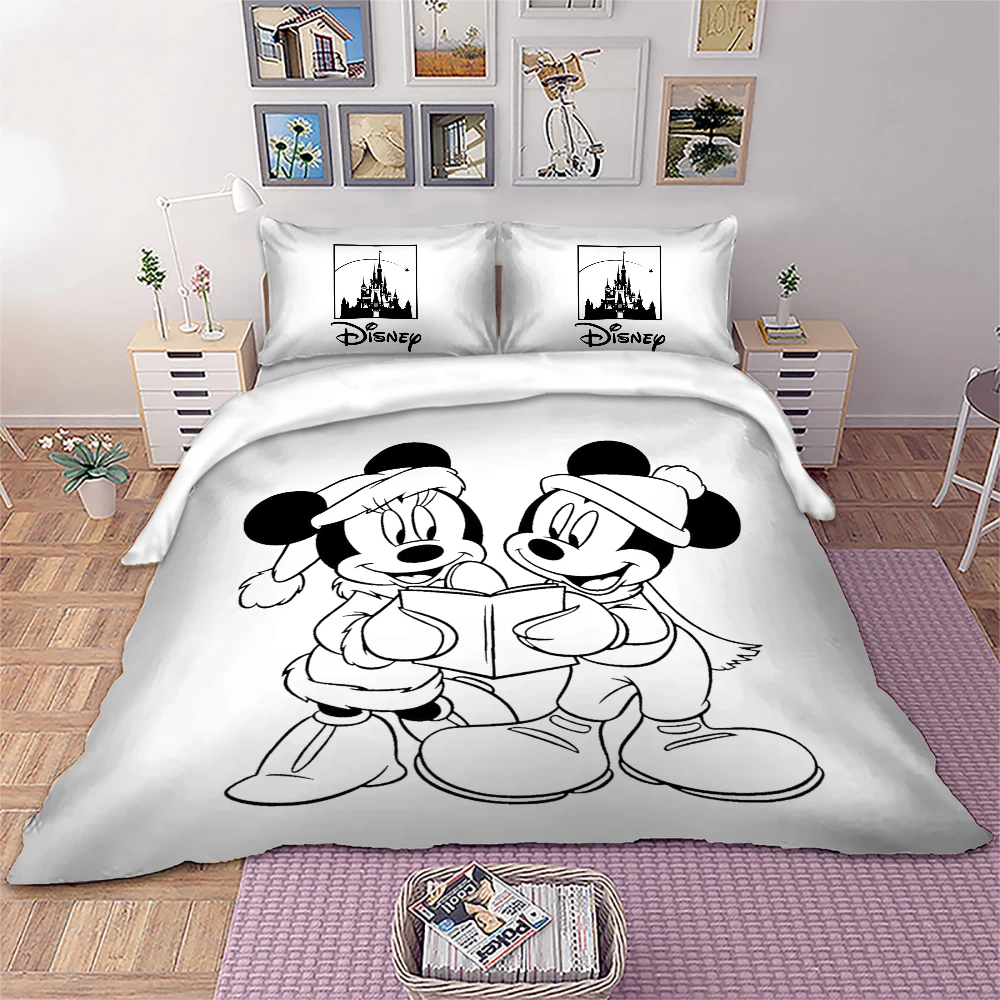 С Микки Маусом и Минни Маус из мультфильма для чтения Постельное белье Disney малыш