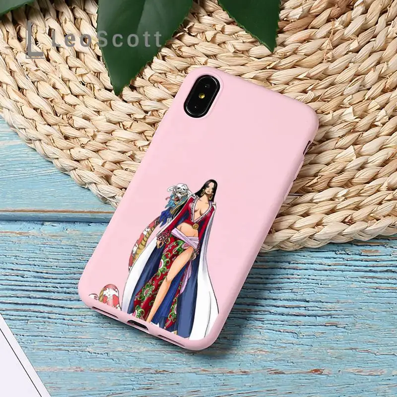 

Amine Sexy Boa Hancock One Piece Phone Case Candy Color for iPhone 11 12 mini pro XS MAX 8 7 6 6S Plus X 5S SE 2020 XR Cover