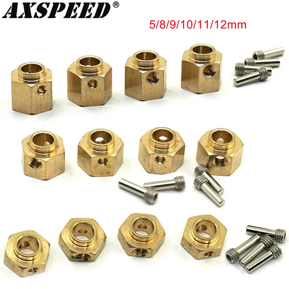 AXSPEED 4 шт. TRX4 Шестигранная Ступица колеса Расширенный адаптер тяжелый латунь