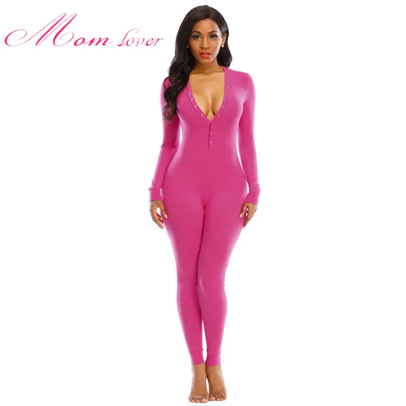 

Pajamas sleepwear jumpsuit long style sexy women onesie pajamas with butt flap