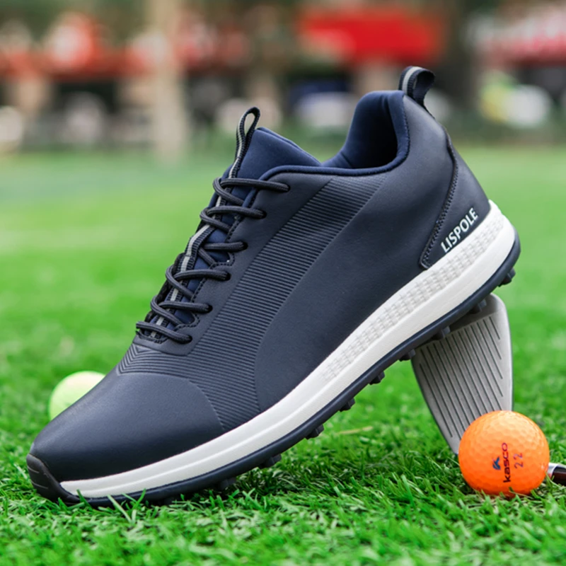 

Туфли для гольфа мужские из мягкой натуральной кожи, Профессиональные Водонепроницаемые Нескользящие дышащие, Размер 40-47