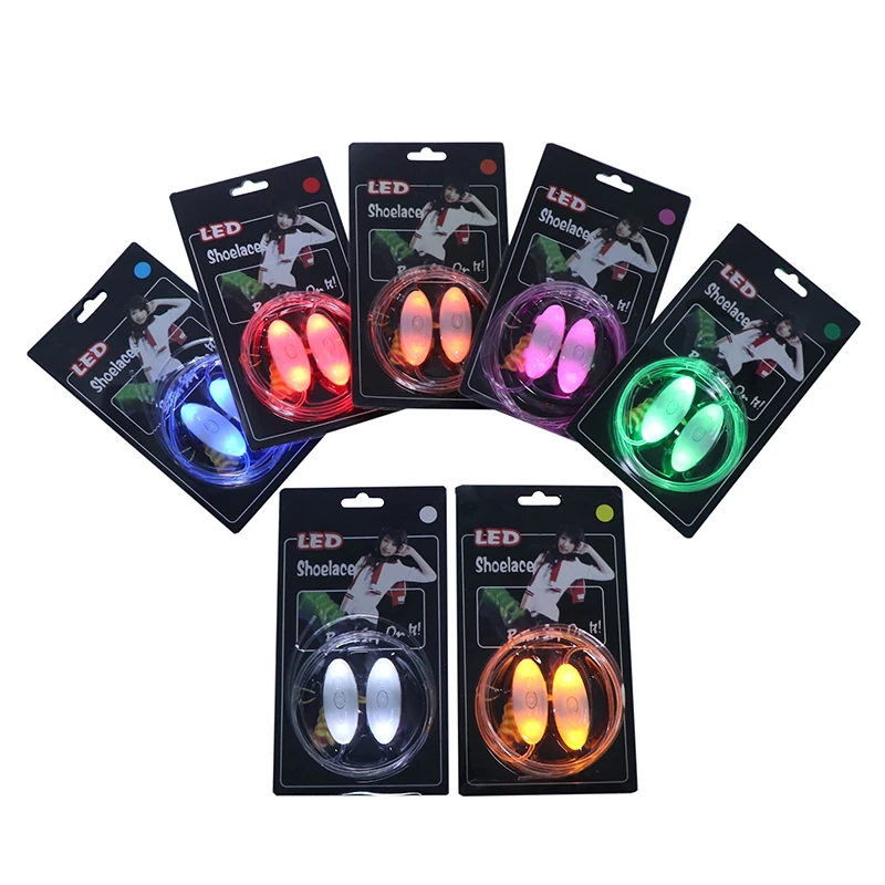 

1Pair Boys Girls Multicolor Shoe Strings Colorful LED Flash Light Up Shoe Laces Party Disco Shoes Strap Glow Stick Shoelaces