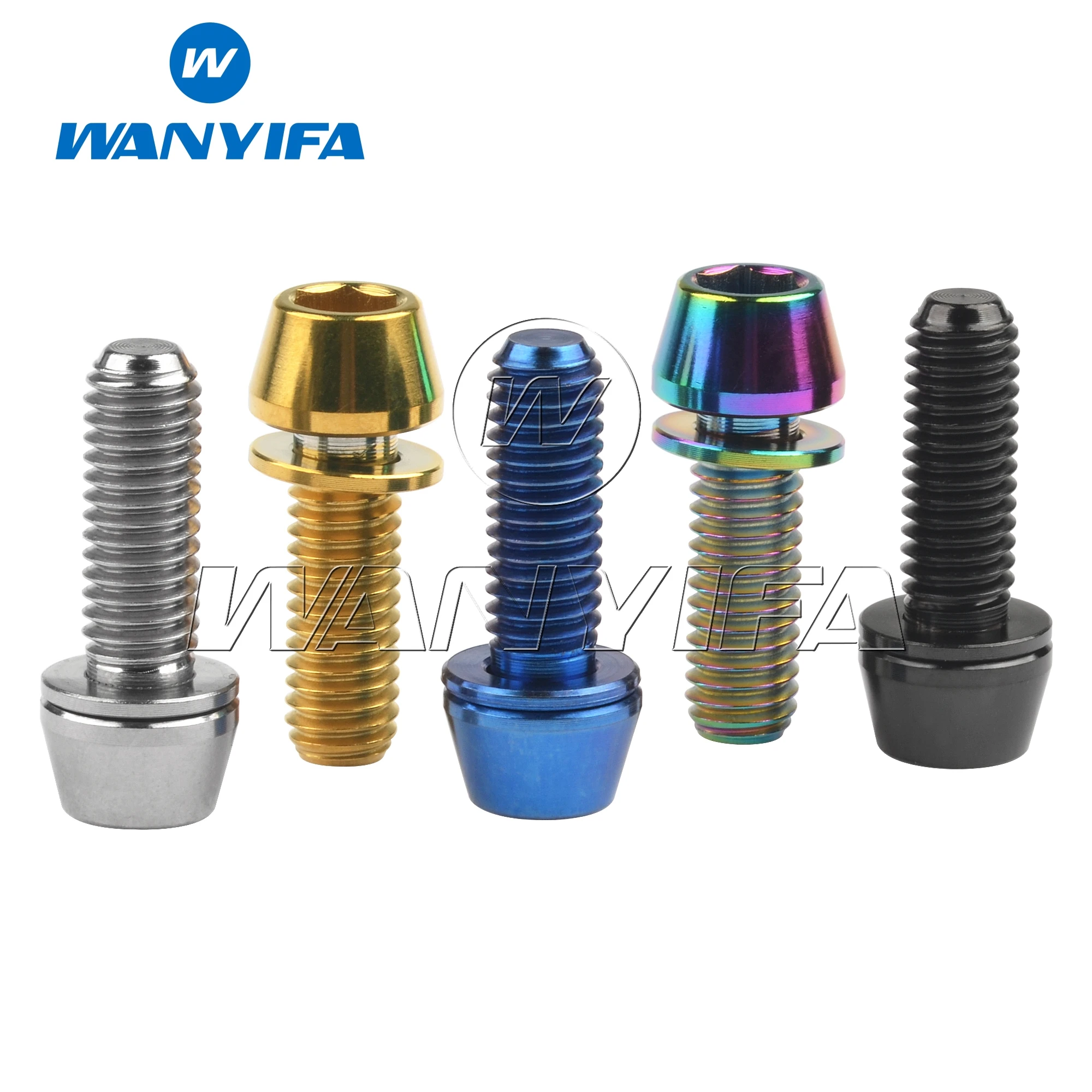 Титановый болт Wanyifa M6x16 18 20 мм конический шестигранный с шайбой | Обустройство