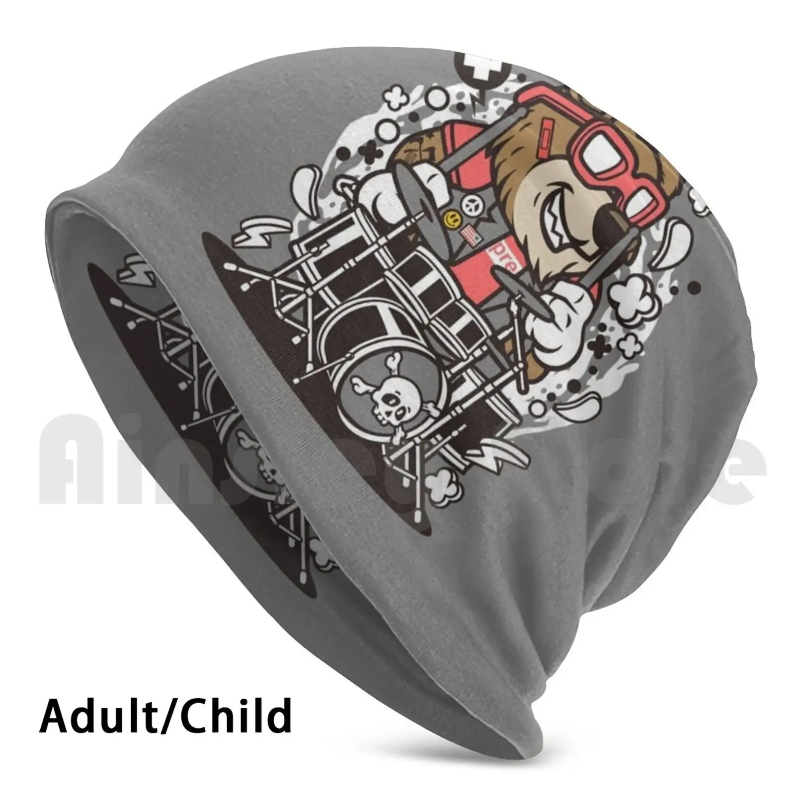 Шапочки-пуловер с медведем удобные чашки чашка измельчителем музыкант |