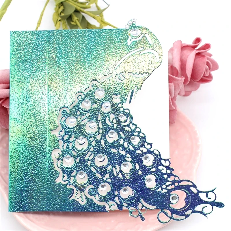 Металлические Вырубные штампы KSCRAFT в виде павлина для скрапбукинга сделай