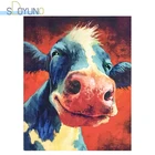 SDOYUNO 60x75 см Безрамная фотография для взрослых смайлик корова маслом Раскраска по номерам Цифровая живопись настенное искусство