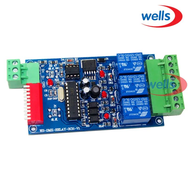 Wholesale 3CH DMX 512 RELAY OUTPUT , LED dmx512 Controller board, LED DMX512 Decoder,Relay Switch Controller