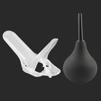 medical anal cleaner enema douche anal enema pear female vagina dilator spreader anal stretcher for wash cleaning speculum