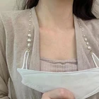 Любовь сердечко, маска цепи банкетные вечерние элегантные женские ювелирные изделия аксессуары с металлическими цепочками