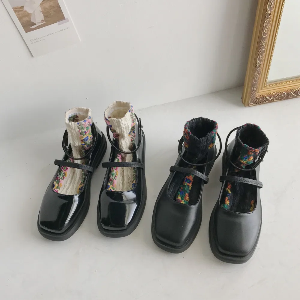 

Small leather shoes fashion all-match college style retro shallow mouth Mary Jane single shoes literary women's single shoes