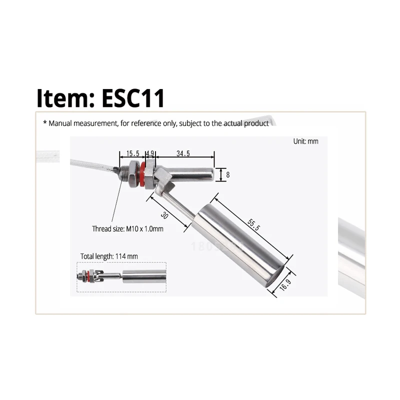 Высокотемпературный небольшой Поплавковый боковой выключатель уровня воды из