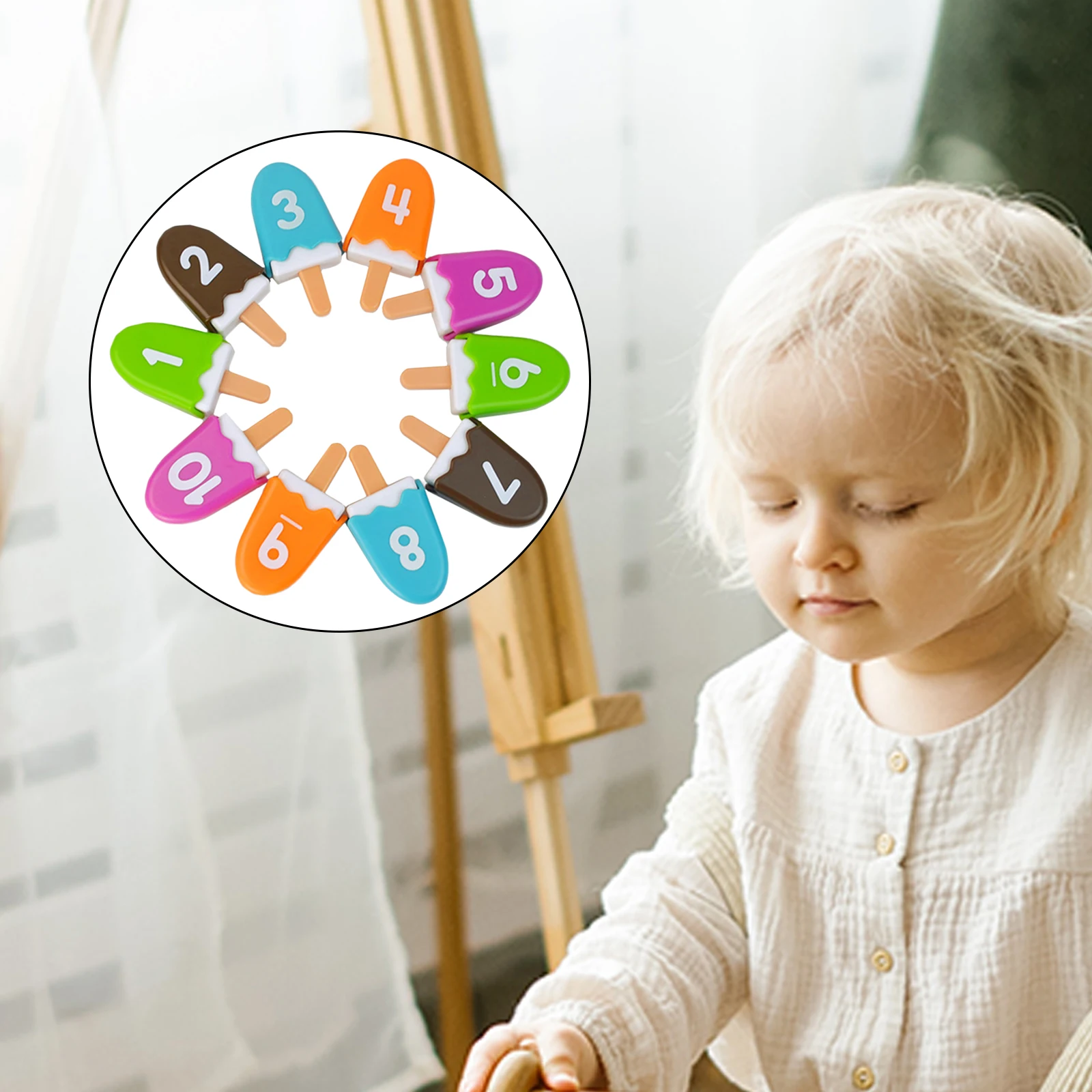 

Number Matching Toys Set of 10 Ages 1-3 Years Colorful Number Sorting Games