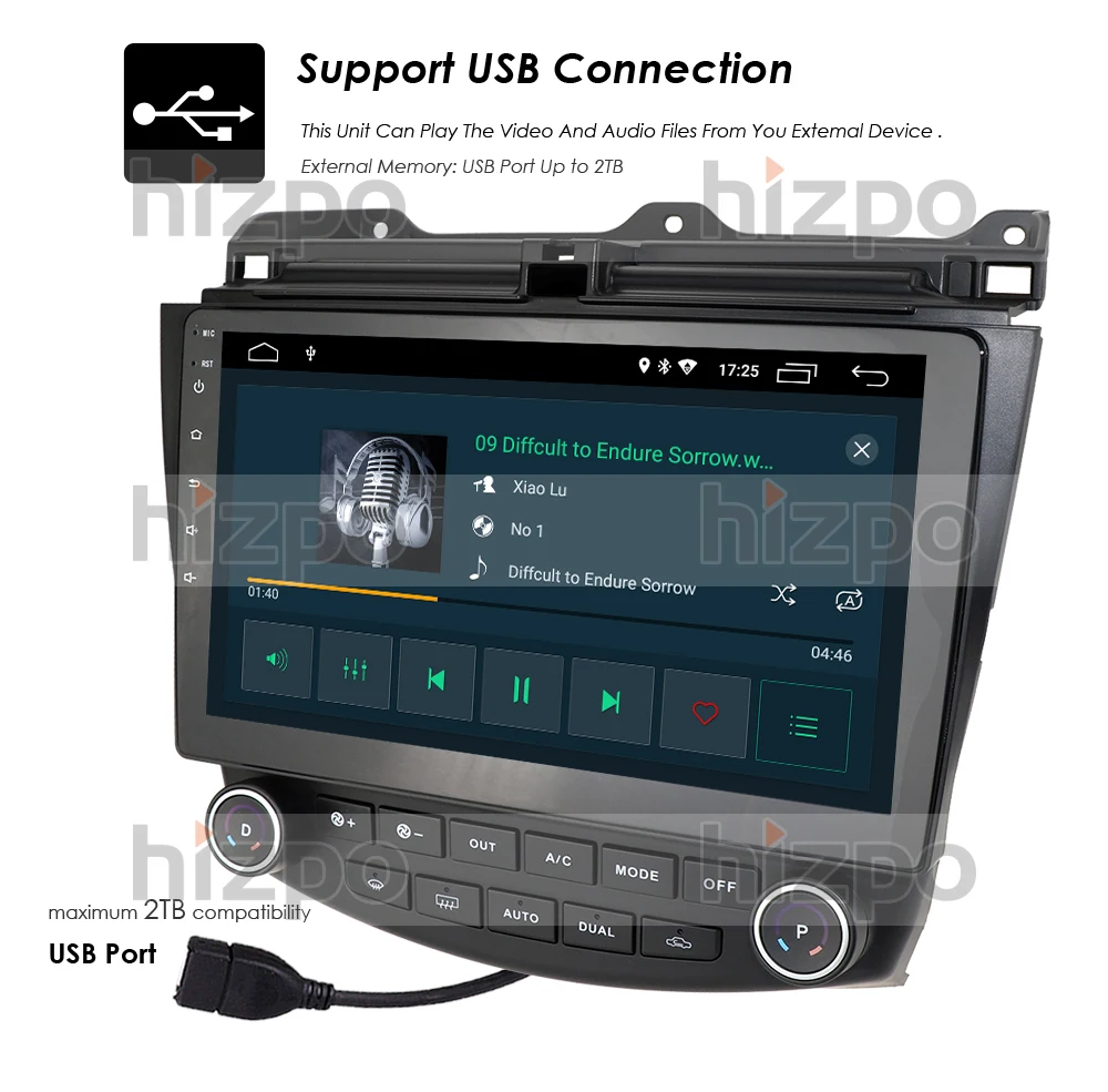 Автомагнитола на Android 10 без DVD GPS-плеер навигация для 2003-2007 Honda Accord 7 автомобильный