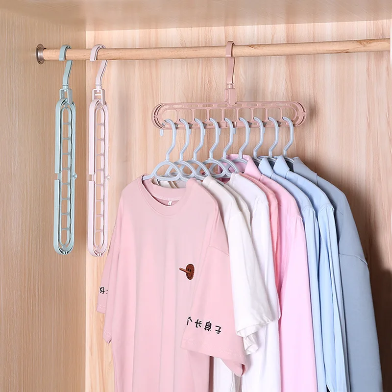 

Clothes Hanger Anti-slip Drying Rack Hook Wardrobe Organizer Multi-port Support Clothes Drying Racks Storage Hangers for Clothes