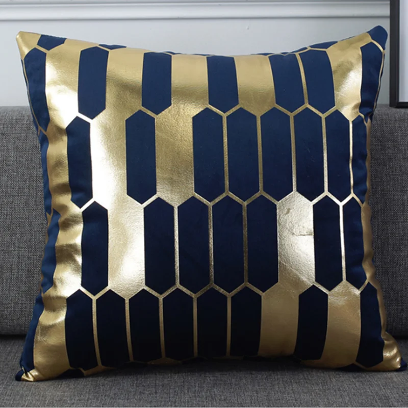 Новое поступление 2020 года Голландская Бархатная подушка с бронзовым узором 45*45