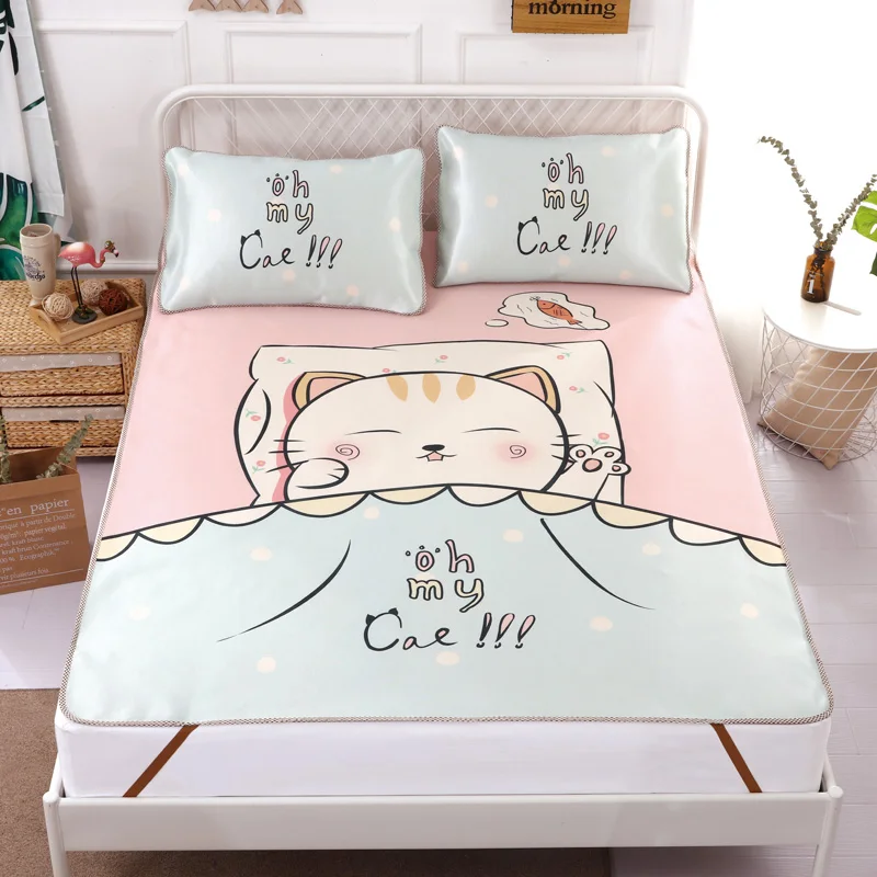 Летний крутой мультяшный коврик защитный матрас для сна простой хлопковый из