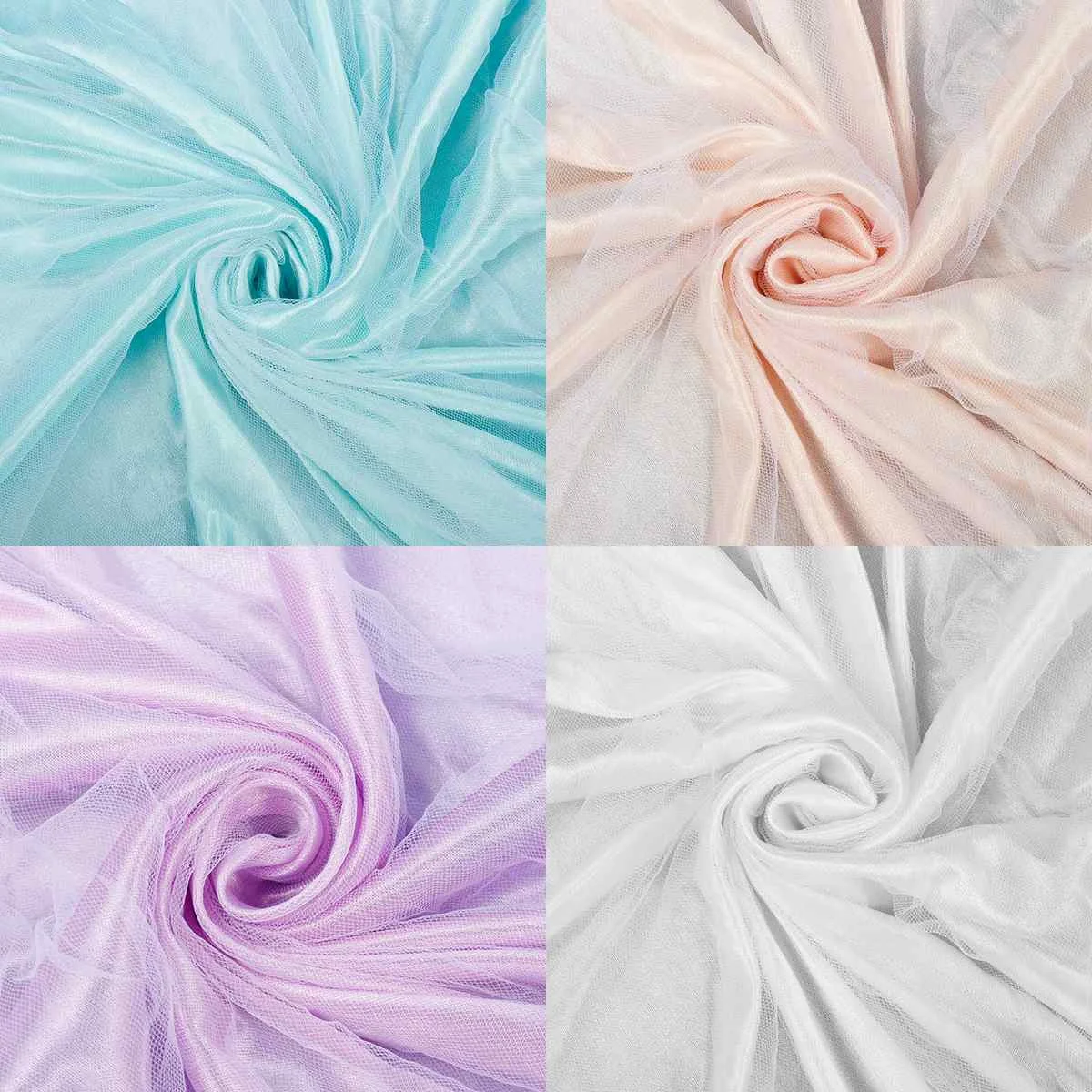 

Ice Silk Wedding Party Backdrops Drape Gauze 2X2M Curtain Background Decoration White Cloth Gauze Net Wedding Photo Booth Panels