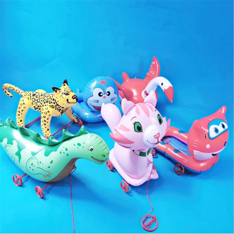 

Cable Inflatable Toy Large Children 's Cartoon Summer PVC Animal Trolley
